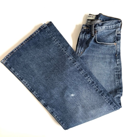 AGOLDE Clara Baggy Low Rise Wide Leg Organic Jeans Size 24 - Picture 6 of 10